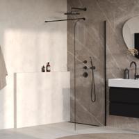 BRAUER Orion inloopdouche helder glas 100x200 incl. glascoating Mat Zwart - thumbnail