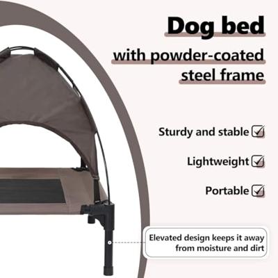 VidaXL Hondenbed bruin 62 x 48 x 61 cm staal VidaXL Hondenbed bruin 62 x 48 x 61 cm staal