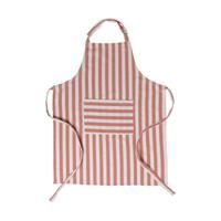 Keukenschort gestreept - oranje/wit - 65x85 cm - thumbnail