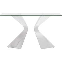 Kare Design Gloria Sidetable 140 Cm Helder Glas Chroom - thumbnail