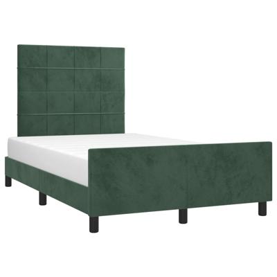 Bedframe zonder matras 120x190 cm fluweel donkergroen