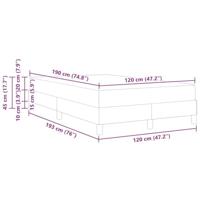 Boxspring bed Anders Lichtgrijs 120 x 190 cm Stof - thumbnail