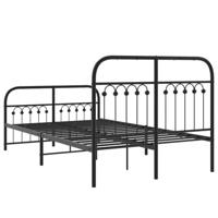 Bedframe met hoofd- en voeteneinde metaal zwart 120x190 cm - thumbnail