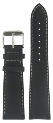 Horlogeband Tissot V8 Chrono Quartz / T0394171605702B / T600028731 Leder Zwart 22mm