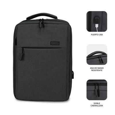 Laptoptas Subblim SUB-BP-3EAP100 Grijs - thumbnail