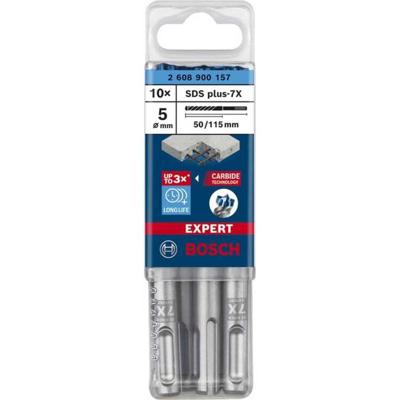 Bosch Accessories EXPERT SDS plus-7X 2608900157 Hamerboor 10-delig 5.00 mm Gezamenlijke lengte 115 mm SDS-Plus 10 stuk(s)