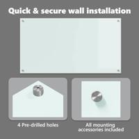 VidaXL Keuken spatscherm wit 110 x 60 cm gehard glas - thumbnail