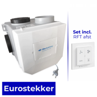 [tweedekans] Itho Woonhuisventilator Met Vochtsensor Cve-s Eco Rft Se - Eurostekker - Inclusief Rft Auto Afstandsbediening - thumbnail