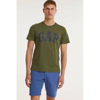 GAP T-shirt met logo army - thumbnail