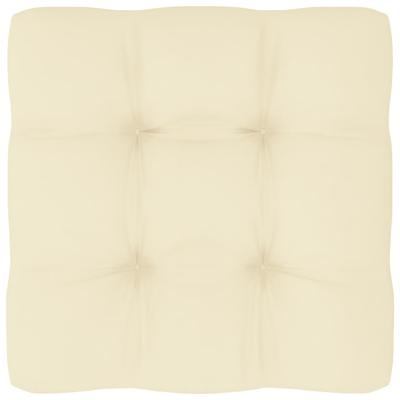 vidaXL Bankkussen pallet 80x80x10 cm crèmekleurig