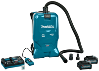 Makita VC012GM2NL1 40V Max Rugstofzuiger | 2x 4,0 ah accu's | Met snellader/machine aansluiting/ 3 adapters en AWS zender - VC012GM2NL1 - thumbnail