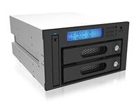 RAIDON iR2623-S3 interne RAID systeem voor 1x6,35 cm 2,5 inch en 2x8,89 cm 3,5 inch SATA drivers via software SATA III of RS232 - thumbnail