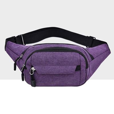 Pure kleur multifunctionele zakken waterdichte borst tas taille Cross Body Sporttas (paars)