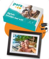 Pora&co Digitale Fotolijst met WiFi & Frameo App 10 inch, zwart / hout - thumbnail