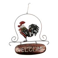 Metalen Bord "Welcome" Haan (48 x 31 x 5 cm) - thumbnail