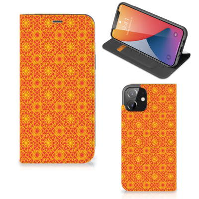 iPhone 12 | iPhone 12 Pro | Hoesje met Magneet | Batik Oranje