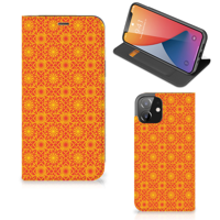 iPhone 12 | iPhone 12 Pro | Hoesje met Magneet | Batik Oranje - thumbnail