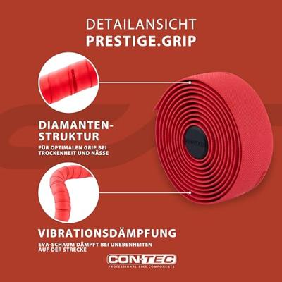 CONTEC stuurlint "prestige.grip ct bar tape prestige.grip 200mm red