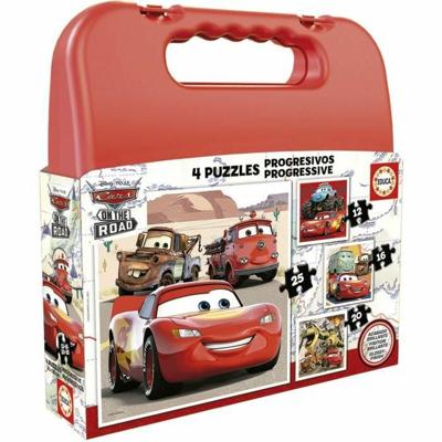Auto's - Malette van 4 progressieve puzzels