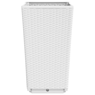 VidaXL Plantenbakken 2 st 32,5x32,5x57 cm polypropeen wit