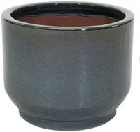 Mcollections Bloempot Cylinder Pedestal - Ø38 x H31 - Keramiek, Geglazuurd - Green - thumbnail