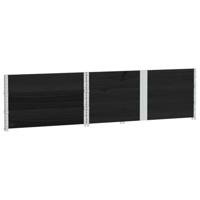 Palletopzetranden 3 st 150x100 cm massief grenenhout zwart - thumbnail