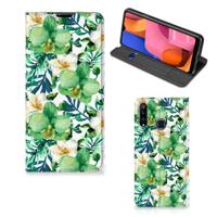 Samsung Galaxy A20s Smart Cover Orchidee Groen - thumbnail