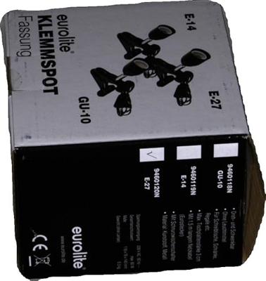 Eurolite 9460120N Lampfitting-adapter E27 230 V 60 W Met klembevestiging, Met eurostekker, Met wipschakelaar