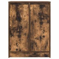 Dressoir 57x34x76 cm bewerkt hout gerookt eikenkleurig - thumbnail