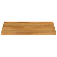 Tafelblad met natuurlijke rand 90x60x3,8 cm massief mangohout - thumbnail