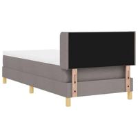 Boxspringbed met matras met hoofdeinde Taupe 90 x 200 cm Stof - thumbnail