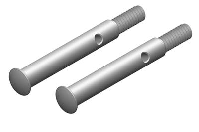 Team Corally Wheel Axle - Front - Steel - 2pcs (C-00250-036)