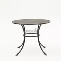 Tuintafel Antraciet Rond 90 cm Zwart Lichtmetaal Basic Strekmetaal Sow Shin Europe - thumbnail