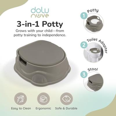 Dolu 3in1 Plaspotje Donkergrijs