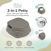 Dolu 3in1 Plaspotje Donkergrijs - thumbnail