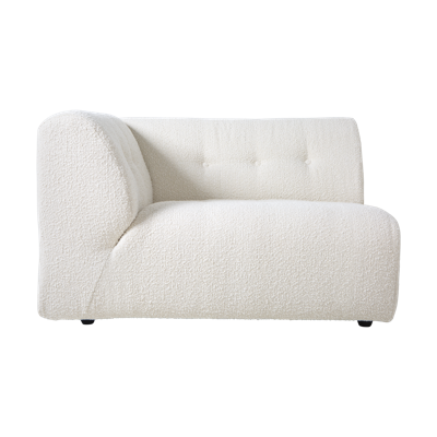 HKliving Vint bank left 1,5-seat Boucle Cream