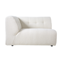 HKliving Vint bank left 1,5-seat Boucle Cream - thumbnail