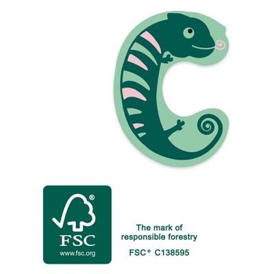 Small Foot - houten dieren kinderletter - c Small Foot - houten dieren kinderletter - c