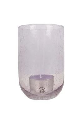 Zusss glazen waxinelichthouder met bubbeltjes lila Zusss glazen waxinelichthouder met bubbeltjes lila