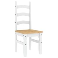 Eetkamerstoelen 2 st Corona 42x47x107 cm grenenhout wit - thumbnail