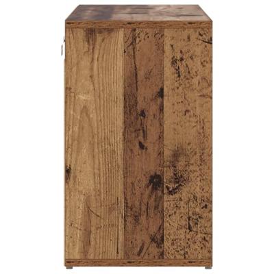VidaXL Schoenenkast met plank oudhout 77,5 x 30 x 51 cm bewerkt hout