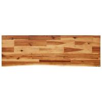 Wandtafel met natuurlijke rand 110x35x80 cm massief acaciahout - thumbnail