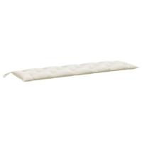 Tuinbankkussens 2 st 180x50x7 cm stof gemleerd crmekleurig - thumbnail