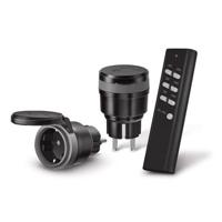 KlikAanKlikUit AGC2-3500R stekkerset buiten met 2 stekkers & afstandsbediening Schakelaar Zwart - thumbnail