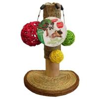 Knaagdieraccessoire - TYROL - Konijnenboom - Appelboom - 14 x 19 x 26 cm - Hout, zeegras, wijnranken, kooibevestiging - thumbnail