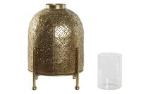 Kaarshouder Home ESPRIT Gouden Metaal Kristal 19 x 19 x 24,5 cm - thumbnail