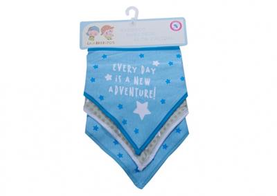 Gamberritos slabbetjes New Adventure katoen blauw 3 stuks