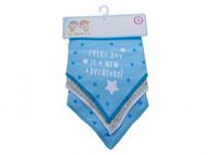 Gamberritos slabbetjes New Adventure katoen blauw 3 stuks - thumbnail