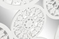 Wanddecoratie DKD Home Decor Spiegel Wit Hout MDF (90 x 1,5 x 90 cm) - thumbnail