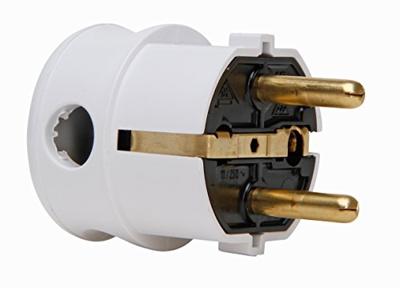 Kopp stekker kunststof RA IP20 haaks arctic wit